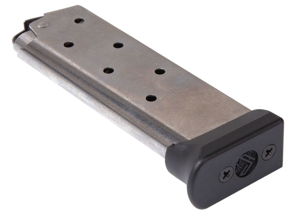 SIG Sauer P938 Legion Magazine 9mm 7-Round Silver Body / Black Base