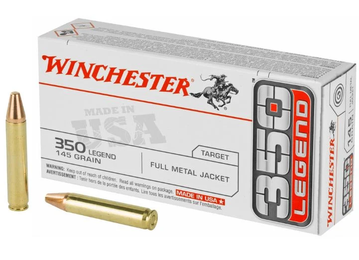 Winchester USA White Box .350 Legend 145 Grain Full Metal Jacket Ammunition