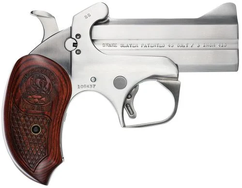Bond Arms Snake Slayer Extended Grip .45 Colt .410 Stainless/Silver Derringer
