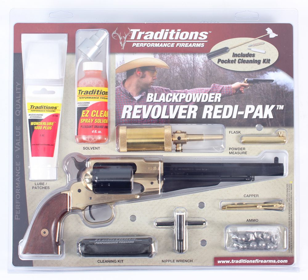 Traditions Firearms 1858 Army Redi-Pak SAO .44 Blued Muzzleloading Revolver