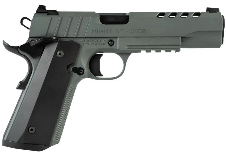 Tisas 1911 Night Stalker Full-Size .45 ACP Platinum Grey Cerakote Pistol