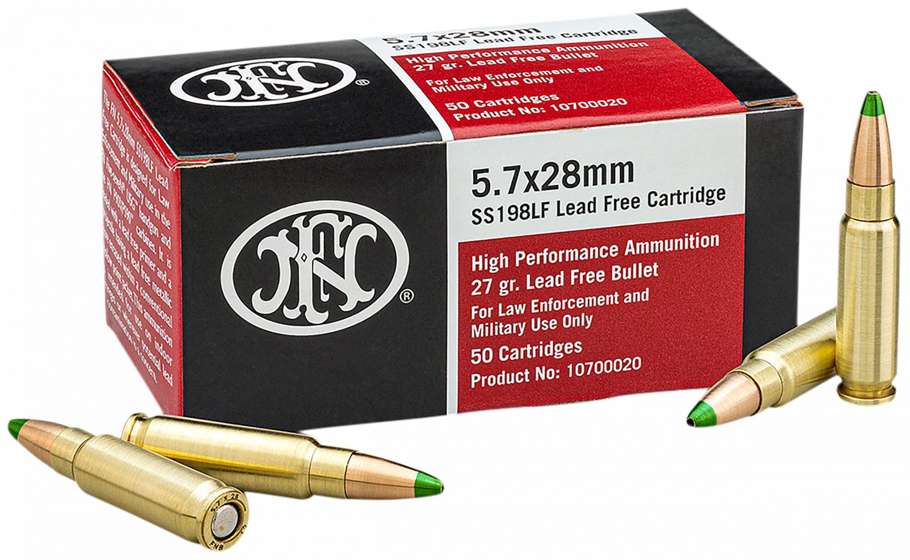 FN High Performance 27 Grain Jacketed Hollow Point 5.7x28mm FN