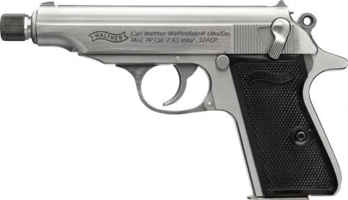 Walther PP SD .32 ACP Stainless/Silver Pistol