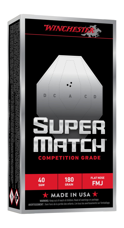 WIN SUPER MTCH .40 S&W 180GR FN 50/500
