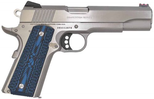 Colt 1911 Competition Government .38 Super Brushed Stainless Steel Pistol