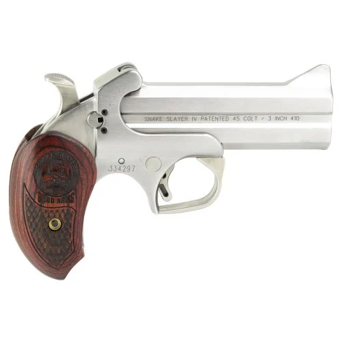 Bond Arms Snake Slayer IV Interchangeable-Barrel .410 .45 Colt Stainless/Silver Derringer