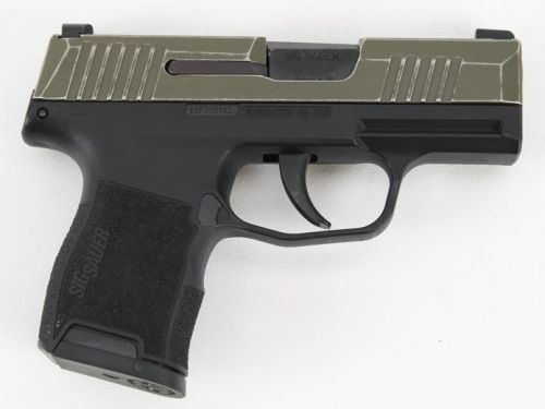 USED SIG SAUER P365 DISTRESSED OLIVE GREEN. 9MM