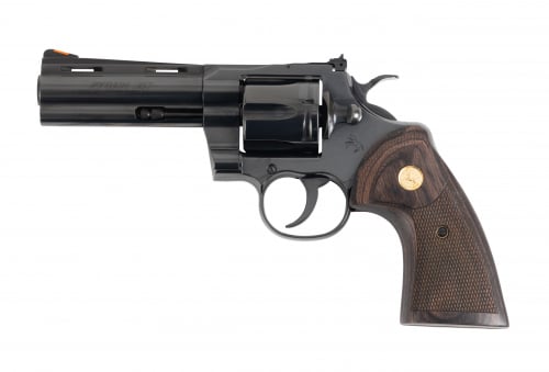 Colt Python Blued .357Mag 4.25 Wood Grips Blem