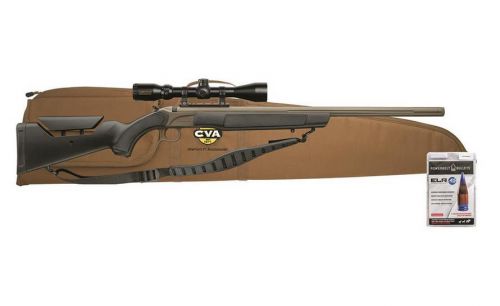CVA Accura LR-X Muzzleloader Scope Package .50 Cerakote FDE/Black Rifle KonusPro 4-12x44 Scope