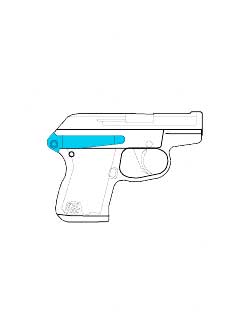 Keltec P32-380RB Belt Clip Right Hand Blue