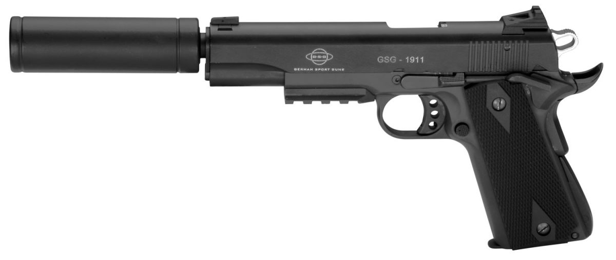 American Tactical GSG 1911 Threaded Barrel with Faux Supp .22 LR Blue/Black Pistol