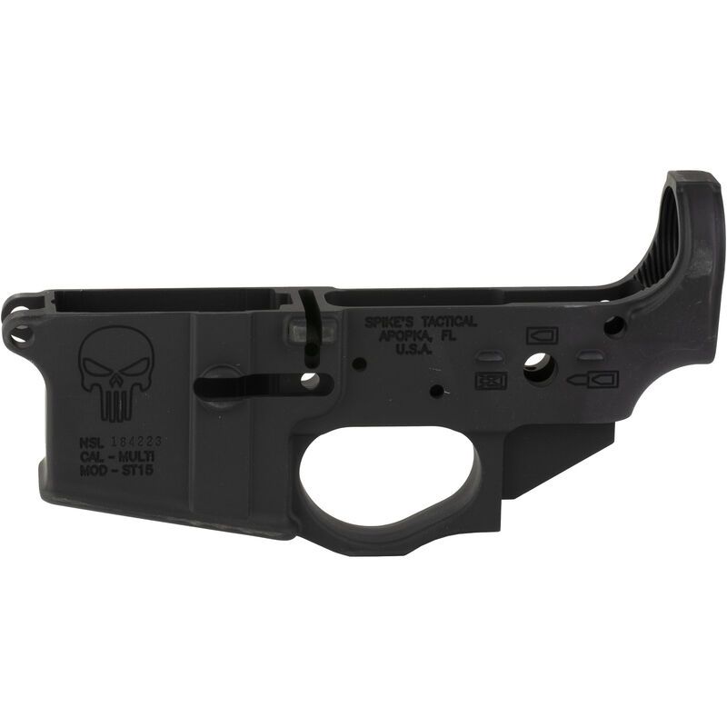 Spike's Tactical Punisher AR-15 Forged Stripped Lower Receiver .223 Remington Black AR-15 Stripped Lower Receiver