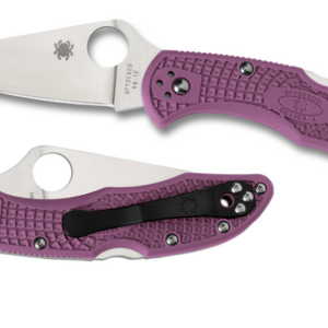 Spyderco - DELICA® 4 FRN FLAT GROUND - Purple/Plain Blade