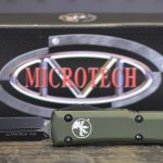 Microtech Ultratech D/E Contoured Black Blade and OD Green