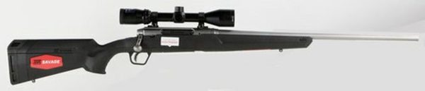 Savage Axis II XP 270 Winchester, With 3X9X40 Scope, 22" Barrel, Stainless Steel,, , Synthetic, Black, 4 rd