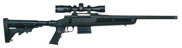 Mossberg MVP Flex Bolt 308 Win/7.62mm 18.5" Barrel, 6-Position Black Stock Blued, 10rd