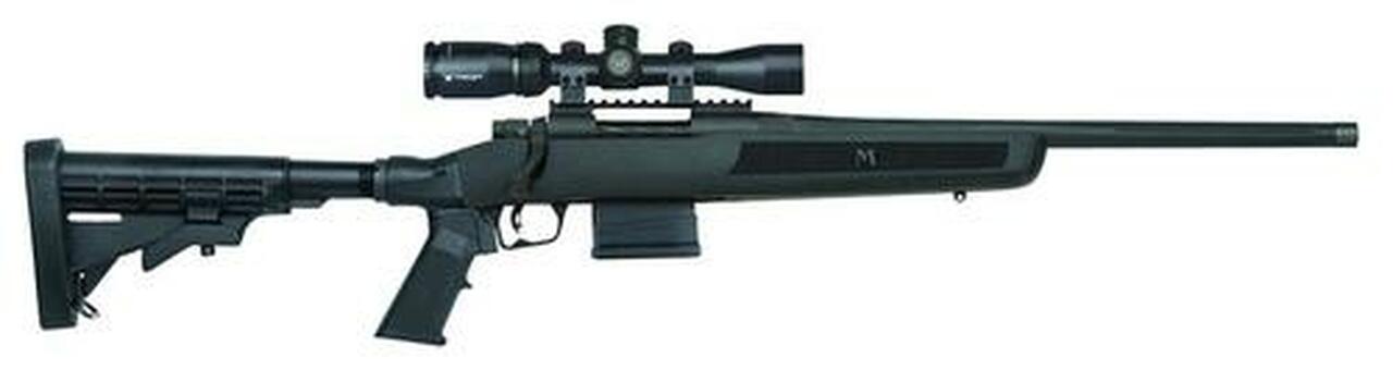 Mossberg MVP Flex Bolt 308 Win/7.62mm 18.5" Barrel, 6-Position Black Stock Blued, 10rd