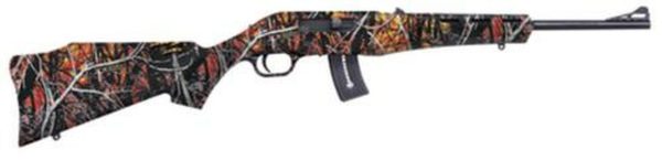 Mossberg Blaze .22 Long Rifle 16.5" Barrel Blue Finish Adjustable Sights Wildfire Camouflage Synthetic Stock 10rd