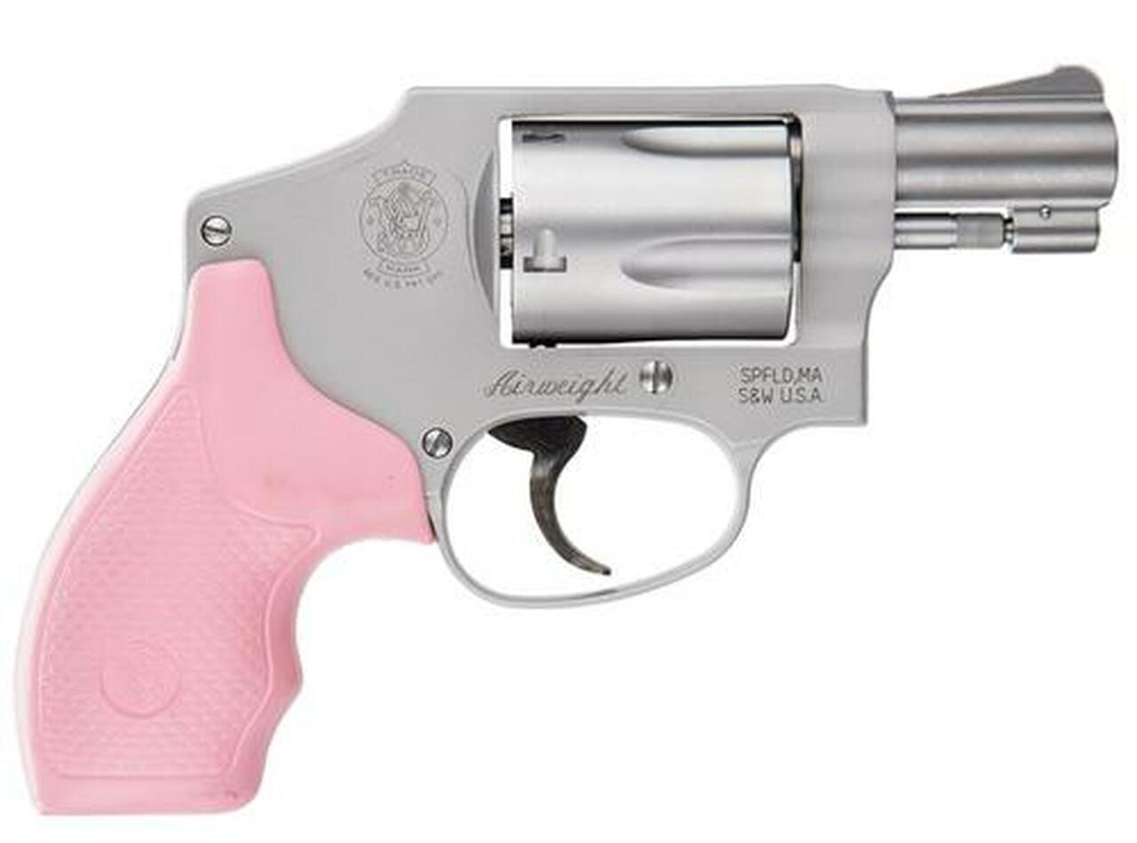 Smith & Wesson 642 Airweight 38 Special 1.87" Barrel, Pink Grip, Stainless Finish, 5 Rd