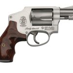 Smith & Wesson, Model 642 LadySmith, Small Frame Revolver, 38 Special, 1.875" Barrel, Alloy Frame, Matte Silver Finish, Wood Grip, Fixed Sights, 5Rd