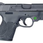 Smith & Wesson, Shield M2.0, Semi-automatic, Striker Fired, Compact, 40 S&W, 3.1", Polymer, Black, 6Rd & 7Rd, 2 Mags, Crimson Trace Green Laser, Thumb Safety, Fixed Sights