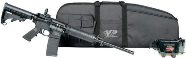 Smith & Wesson M&P 15 Sport II Kit 5.56/223, 16" Barrel, Flip Sights, Caldwell Mag Charger, Gun Case, 30rd Mag