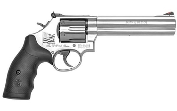 Smith & Wesson 686 357 Mag, 6" Barrel, USA Flag, Stainless Steel