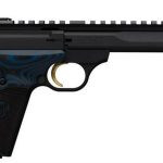 Browning, Buck Mark Black Label, Semi-automatic, 22 LR, 5.5 Barrel", Blued, Aluminum Frame, Black Color, Blue/Black G10 Grips, Thumb Safety, Blade Front/Adjustable Rear Sights, 10Rd, 2 Magazines