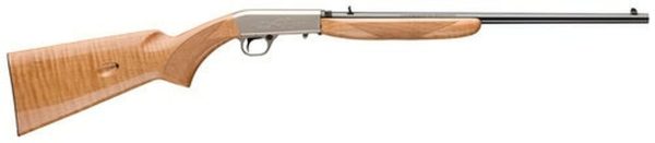 Browning SA-22 .22 LR, 19.30" Barrel, Satin Nickel, AAA Maple Stock, 10rd