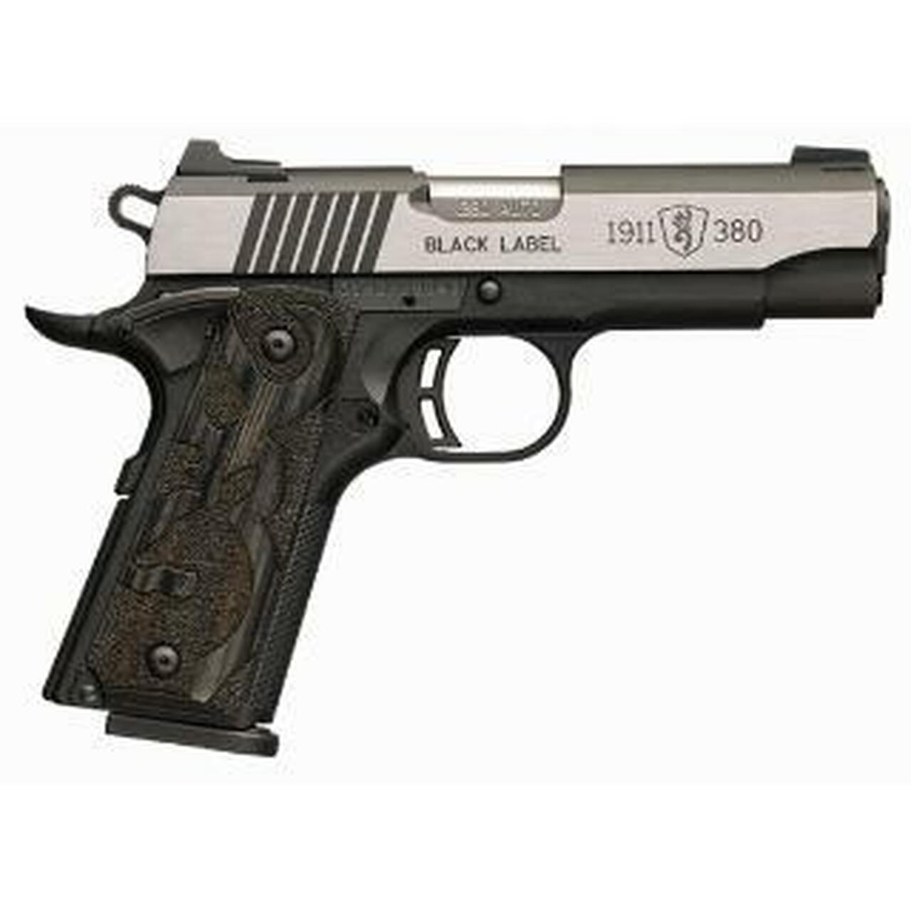 Browning Black Label Medallion Pro 1911, .380 ACP, 3.58". 8rd, Laminate Grips