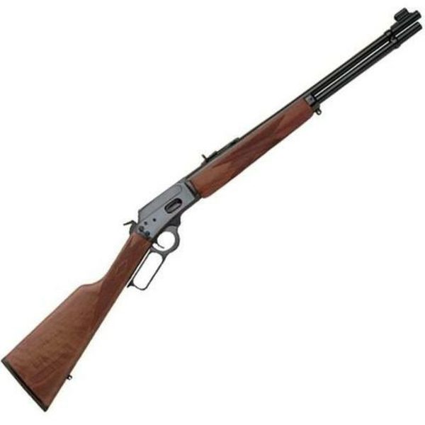 Marlin 1894, Lever Action, 45 Long Colt, 20", Blued, Straight Walnut, Right Hand, Semi-Buckhorn, Hood Front, 10rd