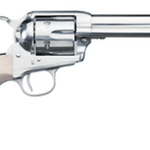 Uberti 1873 Cattleman Cody, .45 Colt, 4.75", 6rd, Ivory Grips, Full Nickel-Plated