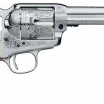 Uberti 1873 Cattleman, .45 Colt, 4.75" Barrel, 6rd, Full Scroll Engraving, Stainless Steel