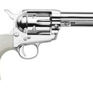 Traditions 1873 Frontier Single Action, .357 Mag/.38 Special, 5.5", NIckel, White Grips