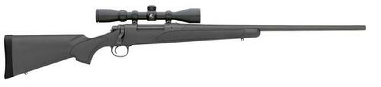 Remington 700 ADL, Bolt Action, 22-250 Remington, 24" Barrel, Black, Synthetic Stock, Includes Scope, 4Rd