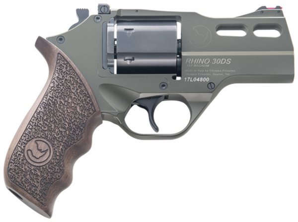 Chiappa Rhino 30SAR, CA Legal, .357 Mag, 3", 6rd, SAA, Walnut, OD Green