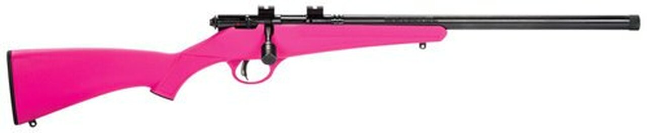 Savage Rascal FV-SR Youth Action Rifle, 22 LR, 16.125" Barrel, Pink Stock