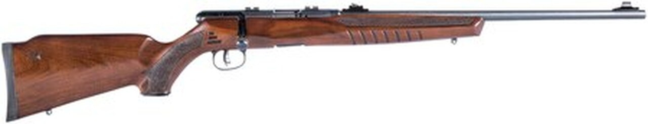Savage B17 G 17 HMR, 21" Barrel, Walnut Stock Black, 10rd