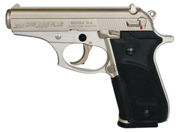 Bersa Thunder Plus .380 ACP, 3.5" Barrel, Nickel Finish, 15rd Mag