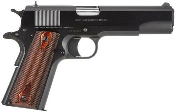 Colt 1911 Government Series 1991, 45 ACP 5" Barrel, Matte Blue, Rosewood Grips, 7 Rd Mag