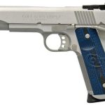Colt Gold Cup Trophy, 9mm, 5", Blue G10 Grips, Brushed Stainless, 9rd
