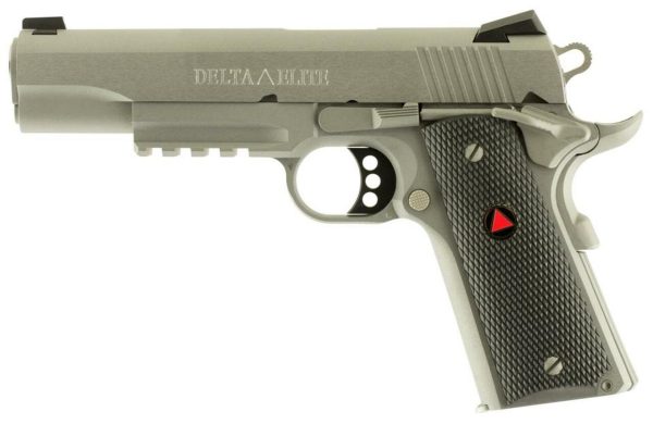 Colt Government Delta Elite Rail 10mm 5" Barrel SS Brushed Finish Novak Sights 8rd Mag