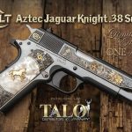 Colt Aztec Jaguar Knight Talo 1911, .38 Super, Royal Blue Gold Limited Edition