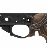 Spikes Rare Breed Spartan Stripped Lower, Multi-Cal, Black, Painted Bronze Helmet
