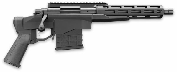 Remington 700-CP, Bolt, 308 Winchester, 12.5" Barrel, Alloy, Black, 10Rd, Threaded, M-Lok, Thumb Safety, Pistol Brace Included