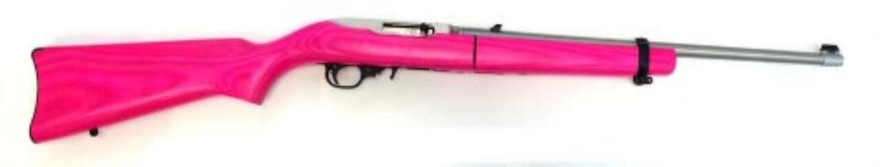 Ruger 10/22 Takedown, 22LR, 10rd, 16.5", Pink Laminate, Stainless Steel
