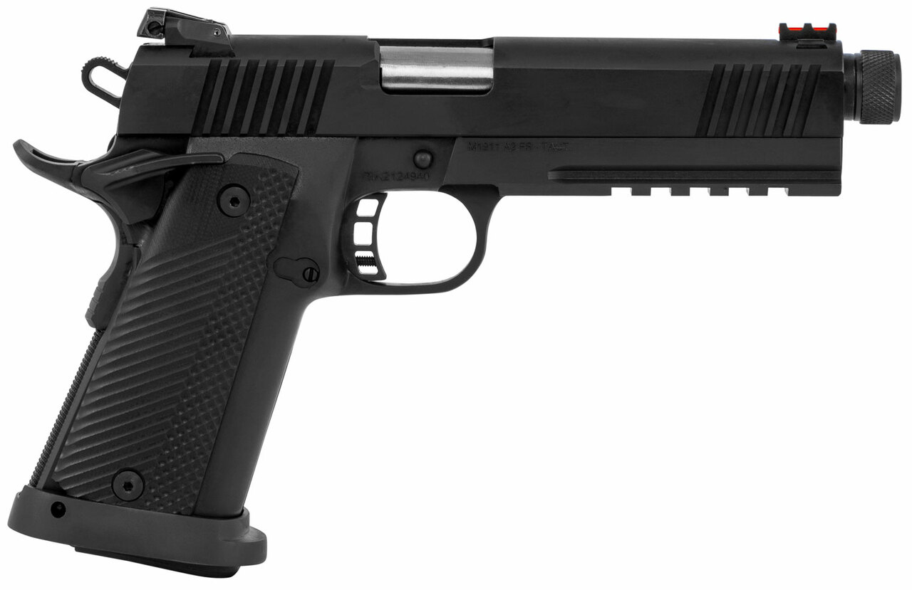 Rock Island Armory 1911 Tac Ultra 10mm, 5.5" Threaded Barrel, Fiber Optic, Black, 16rd