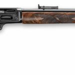 Marlin 1895 444 Marlin 150 Year Anniversary Edition, Engraving Gold Inlay, C-Grade Walnut Pistol S-Grip Stock, 24" Half Octagon/Halfrd Barrel, Skinner Ladder Sights
