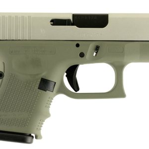 Glock G26 9mm, 3.5", 10rd, Forest Green Frame, Stainless Steel Slide