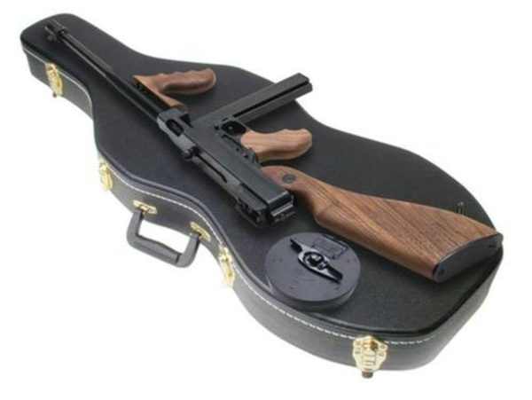 Auto Ordnance Thompson Model 1927A-1 Deluxe 45 ACP Carbine 16.5" Barrel Blue Finish Violin Case Walnut Stock 10rd